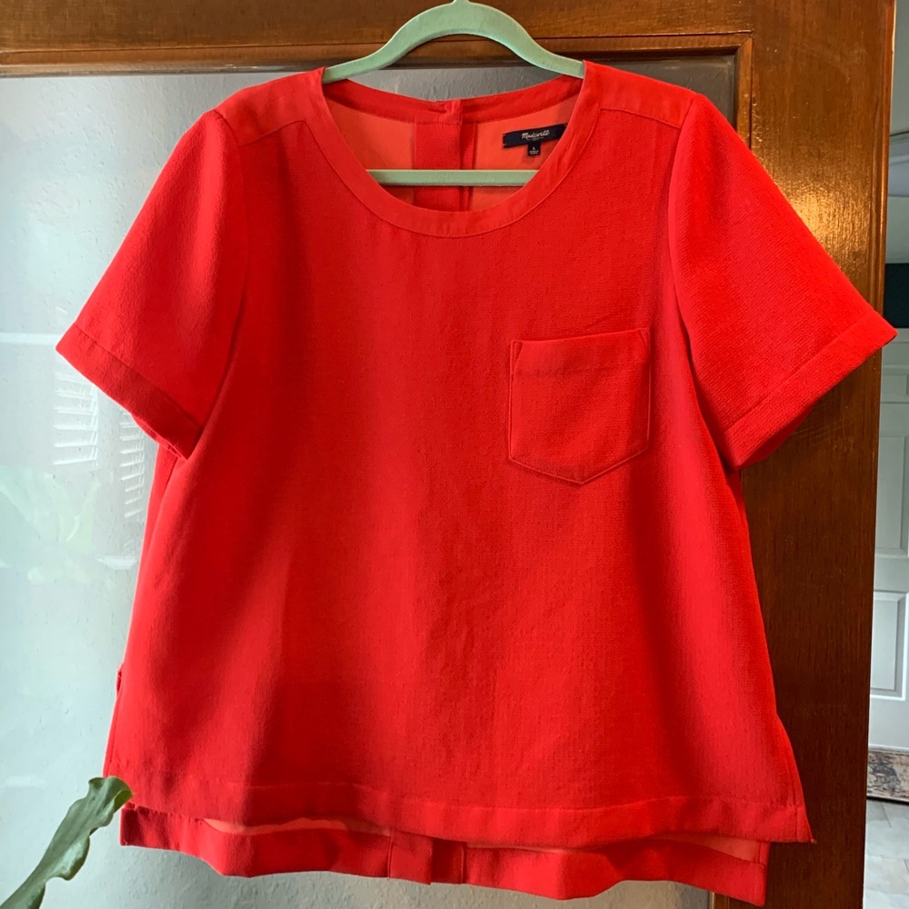 Bright red Madewell top